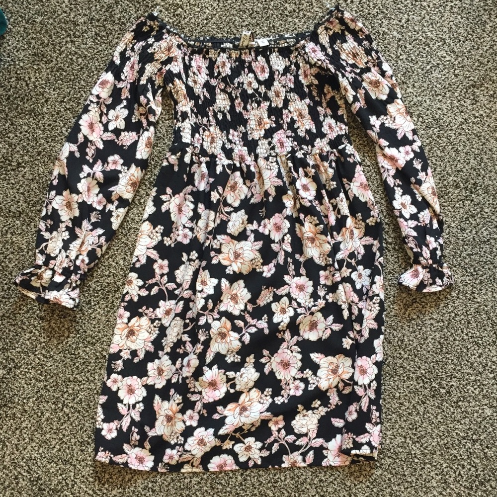 Floral off the shoulder dress